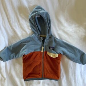 Patagonia Kids Blue and Orange Fleece Hoodie